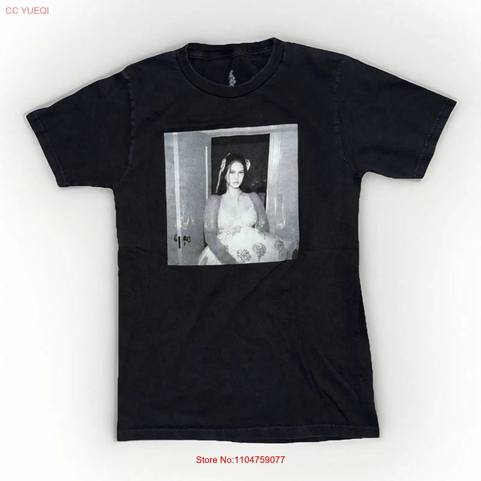 Vintage Fashion Photographers - Lana Del Rey Fotoğraflı Tişört Siyah