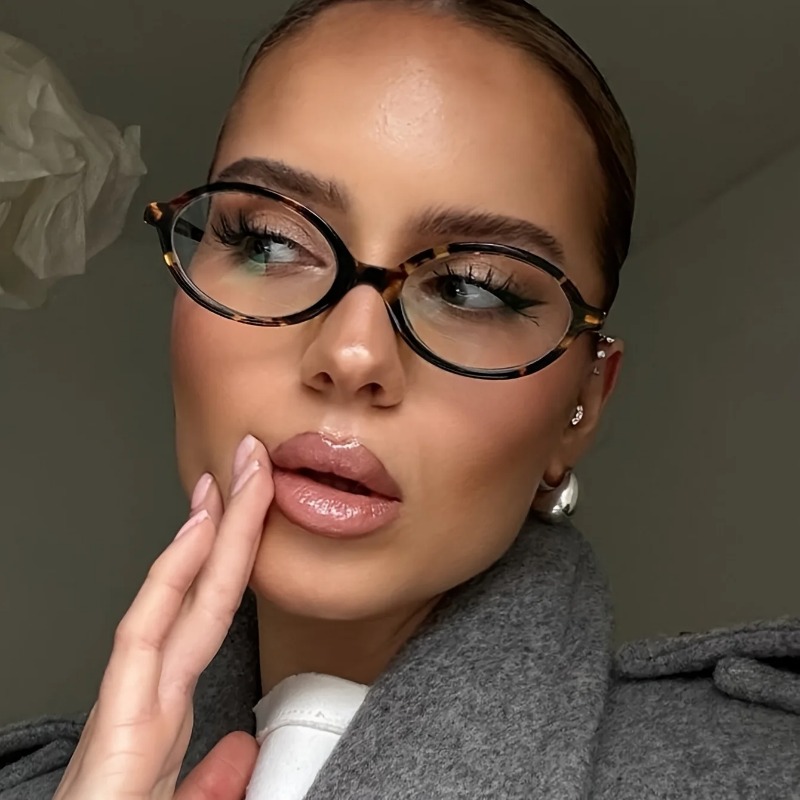Vintage Fashion Designer - Vintage Oval Güneş Gözlüğü Kadın Lüks