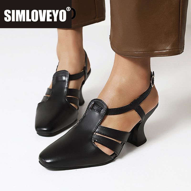 Vintage Fashion Heels - SIMLOVEYO 2025 Moda Günlük Kadın Sandaletleri