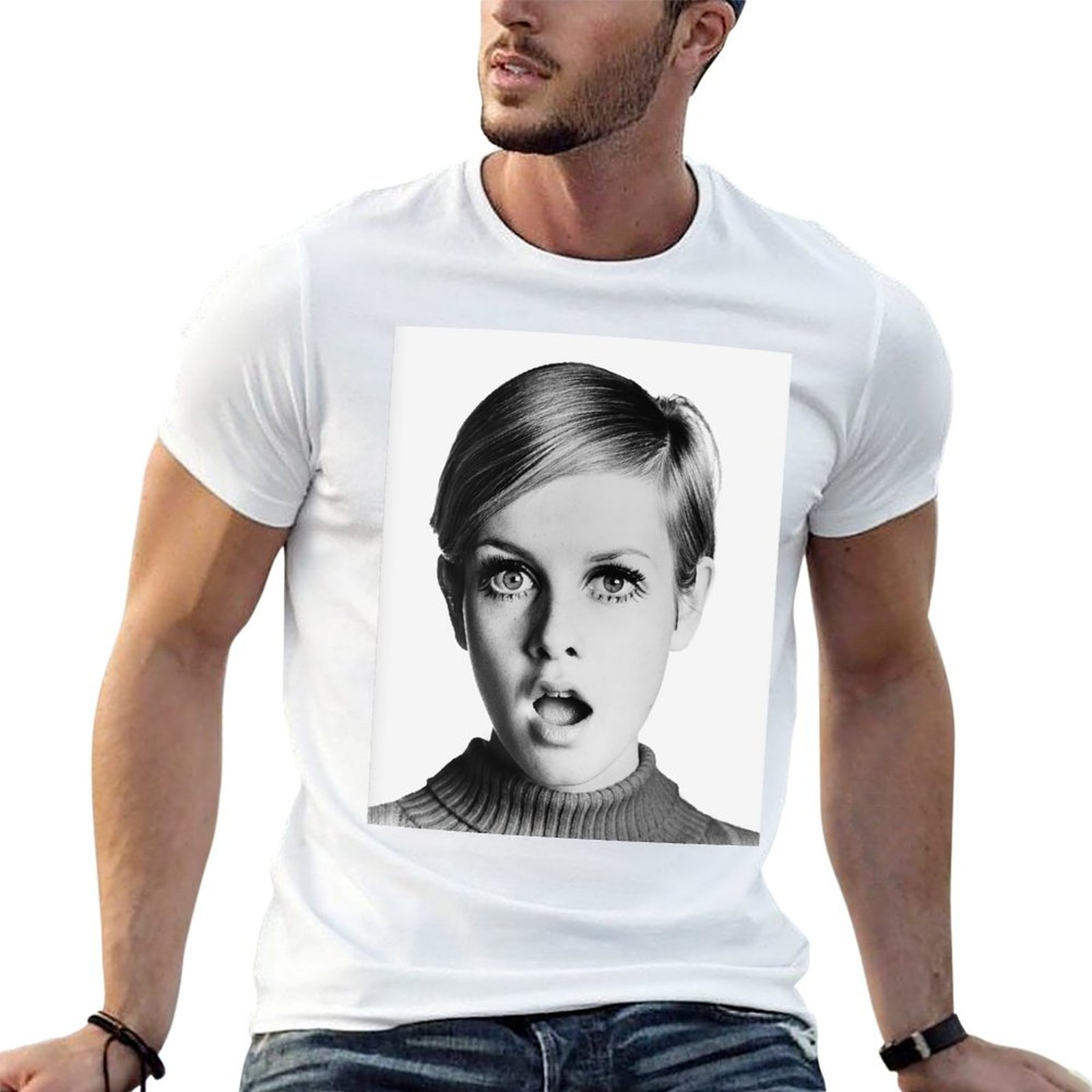 Vintage Fashion Icons - Twiggy, Retro Moda İkonu, Vintage Siyah