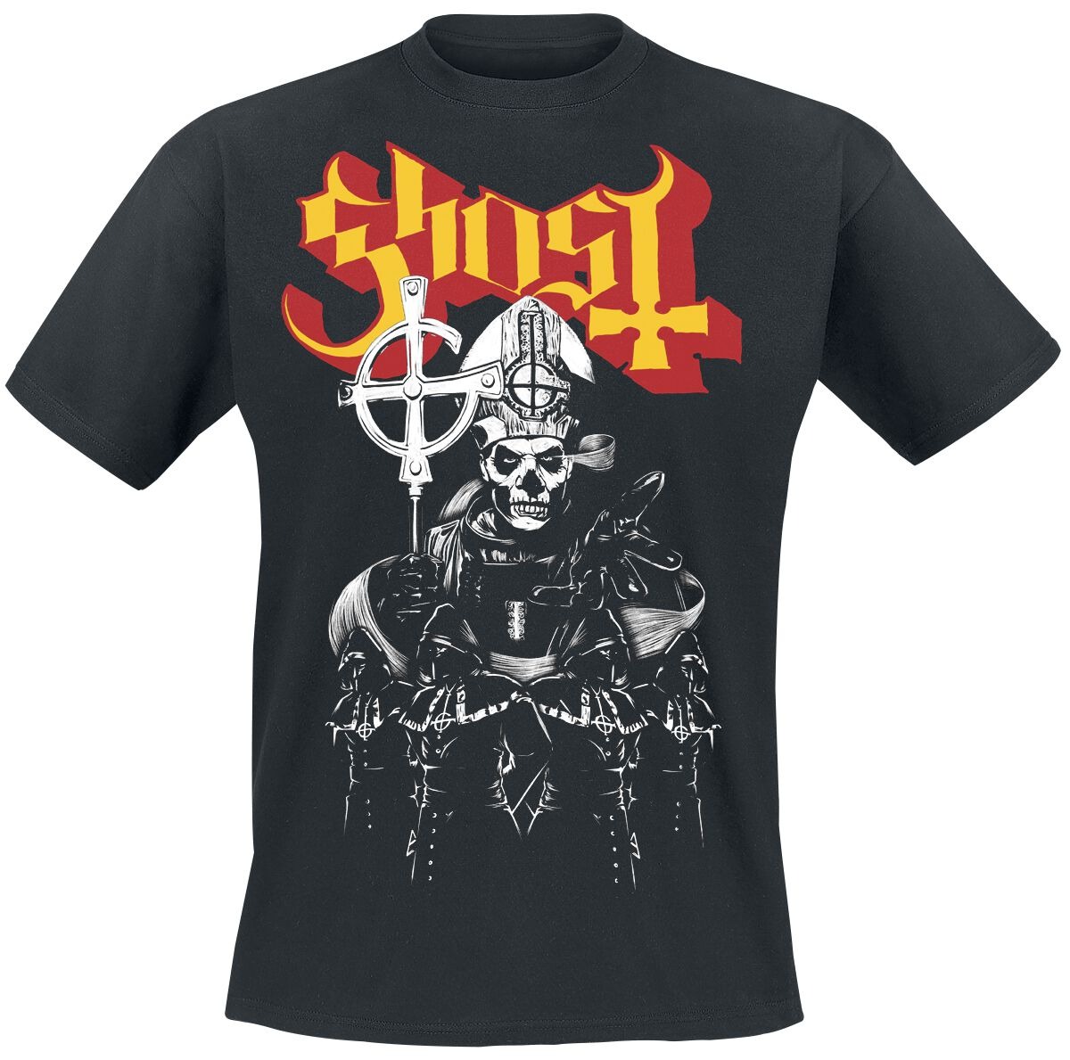 Vintage Fashion Icons - Ghost Vintage Band Logolu Baskılı Tişört,