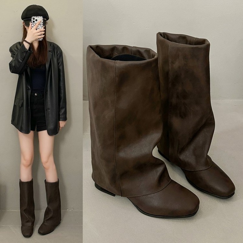 Vintage Fashion Heels - 2026 Yeni Kare Burunlu Vintage Moda