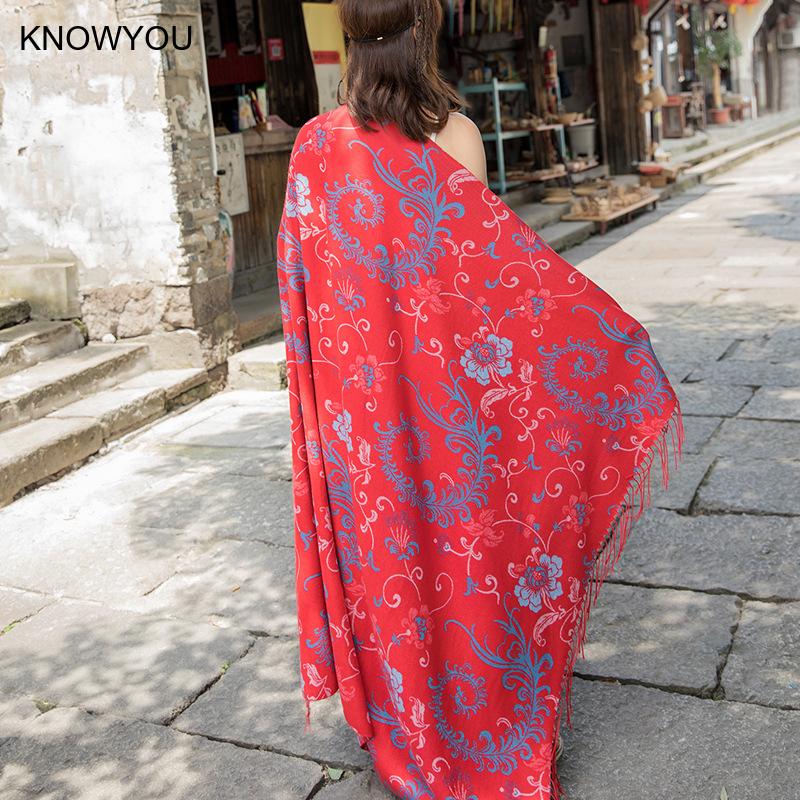 Vintage Fashion Hijab - Büyük Boy Kare Eşarp Taklit Kaşmir