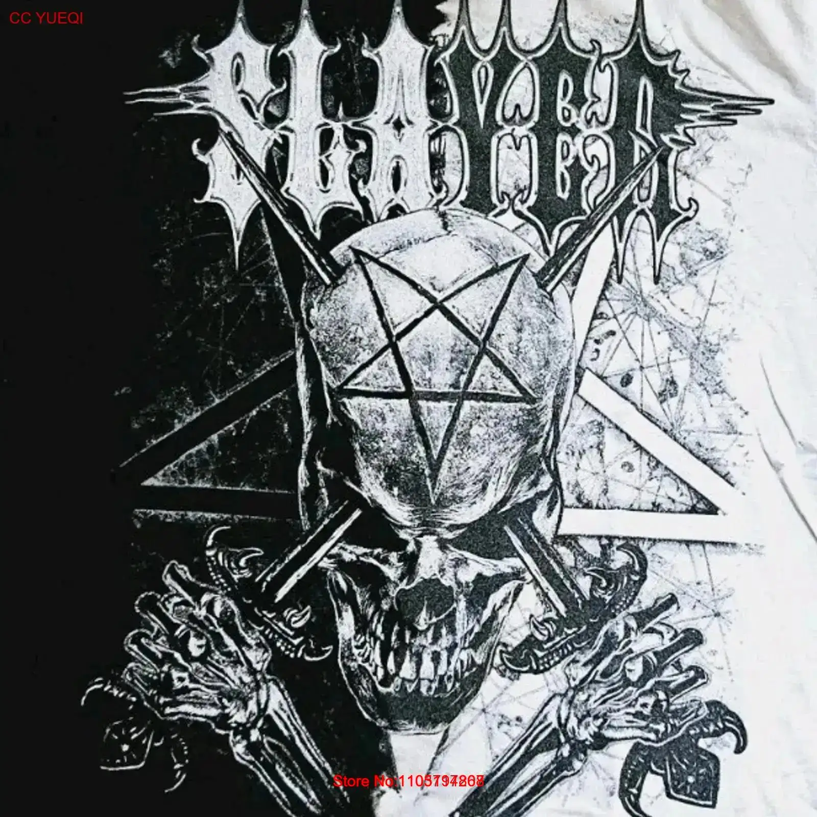 Tie Dye Shirt Vintage - Slayer Band Thrash Heavy Metal Siyah