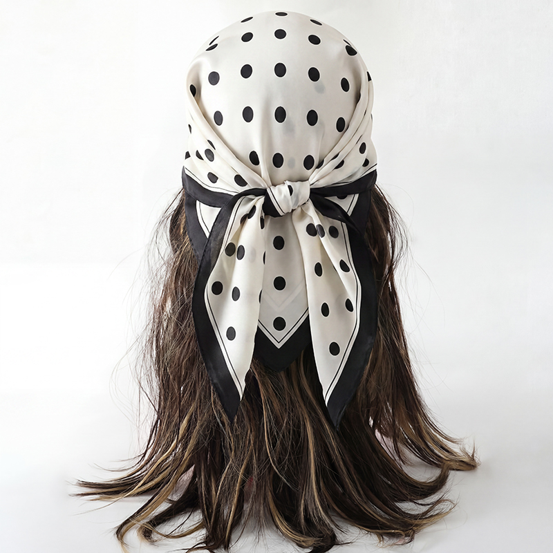 Vintage Puantiyeli Baskı Kare  - Vintage Fashion Hijab incelemesi ve fiyatı