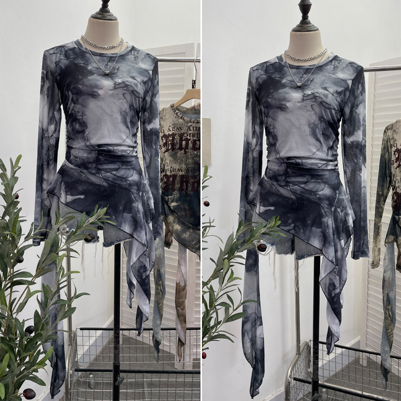 ISAROSE Y2K Örgü T-shirt Kadın - Tie Dye Shirt Vintage incelemesi ve fiyatı