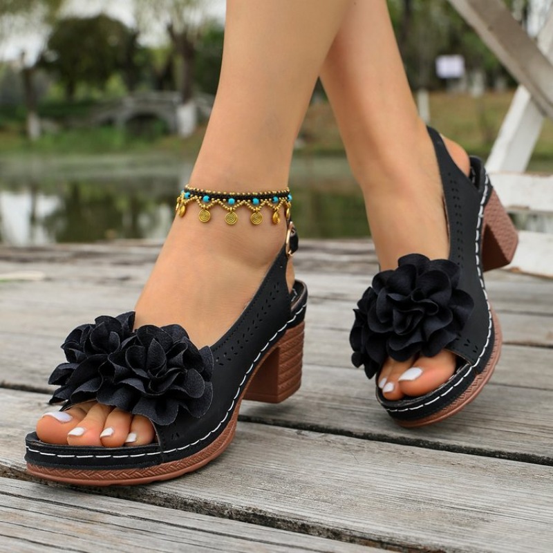 Vintage Çiçek Desenli Peep Toe - Vintage Fashion Heels incelemesi ve fiyatı