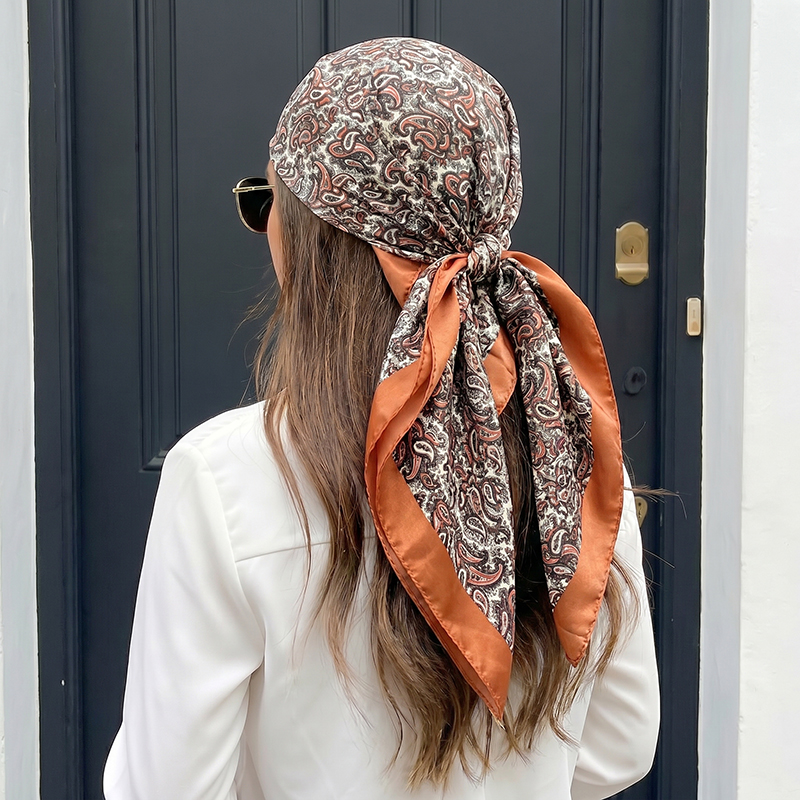 Vintage Saten Kare Eşarp Boho  - Vintage Fashion Hijab incelemesi ve fiyatı