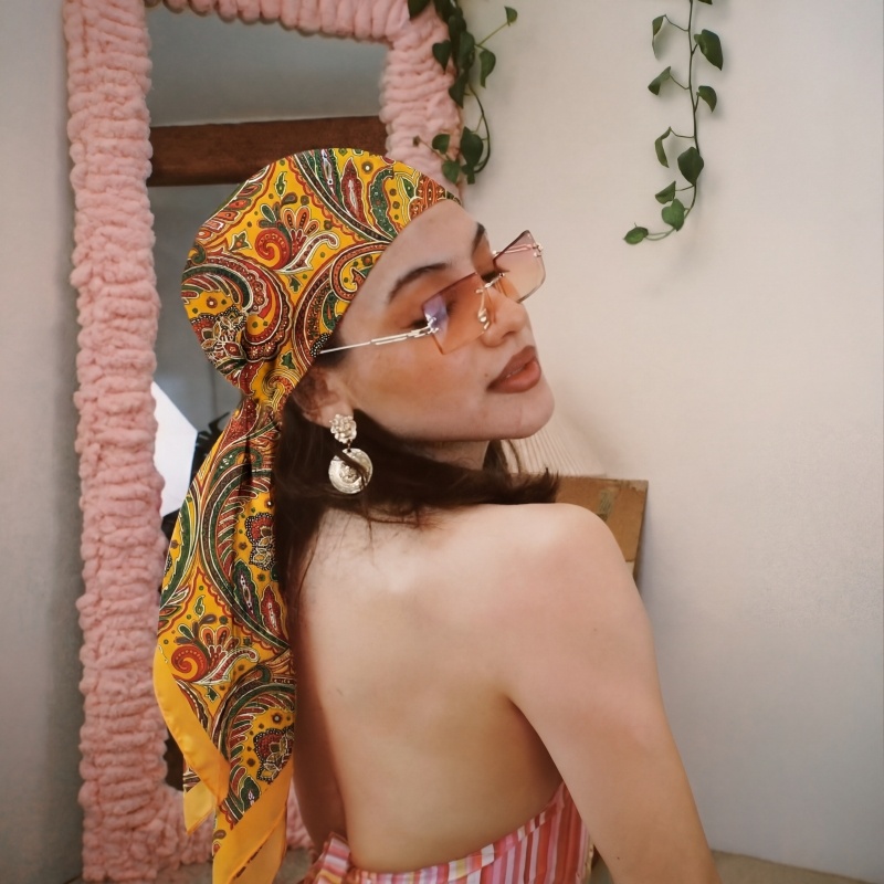 Vintage Saten Kare Eşarp Kadın - Vintage Fashion Hijab incelemesi ve fiyatı