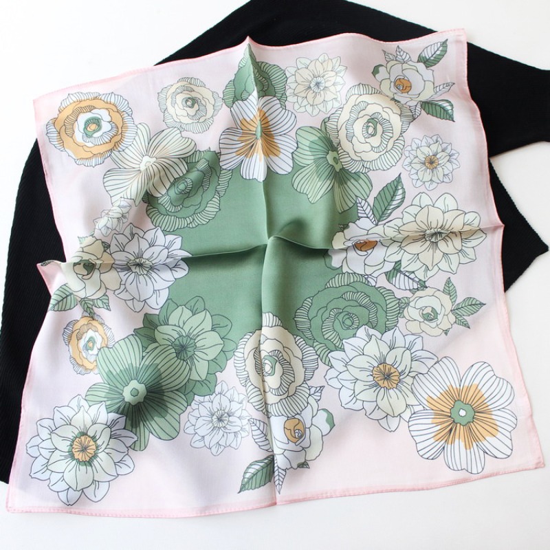 Yeni 53 cm 100% Dut ipek eşarp - Vintage Fashion Hijab incelemesi ve fiyatı