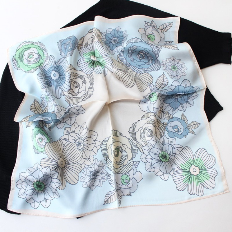 Yeni 53 cm 100% Dut ipek eşarp - Vintage Fashion Hijab incelemesi ve fiyatı