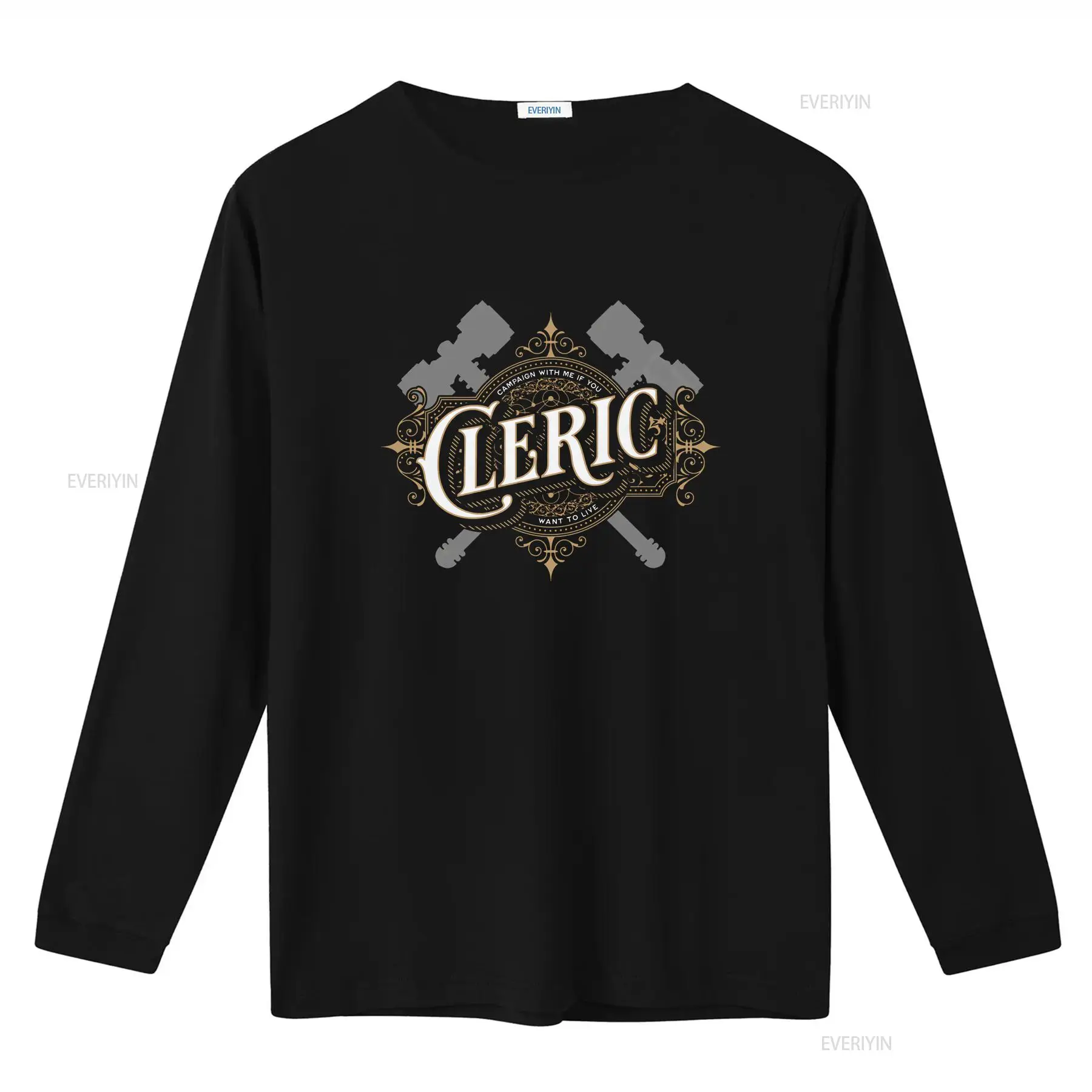DnD Cleric Tişört Oyuncular iç - Vintage Fashion Font incelemesi ve fiyatı