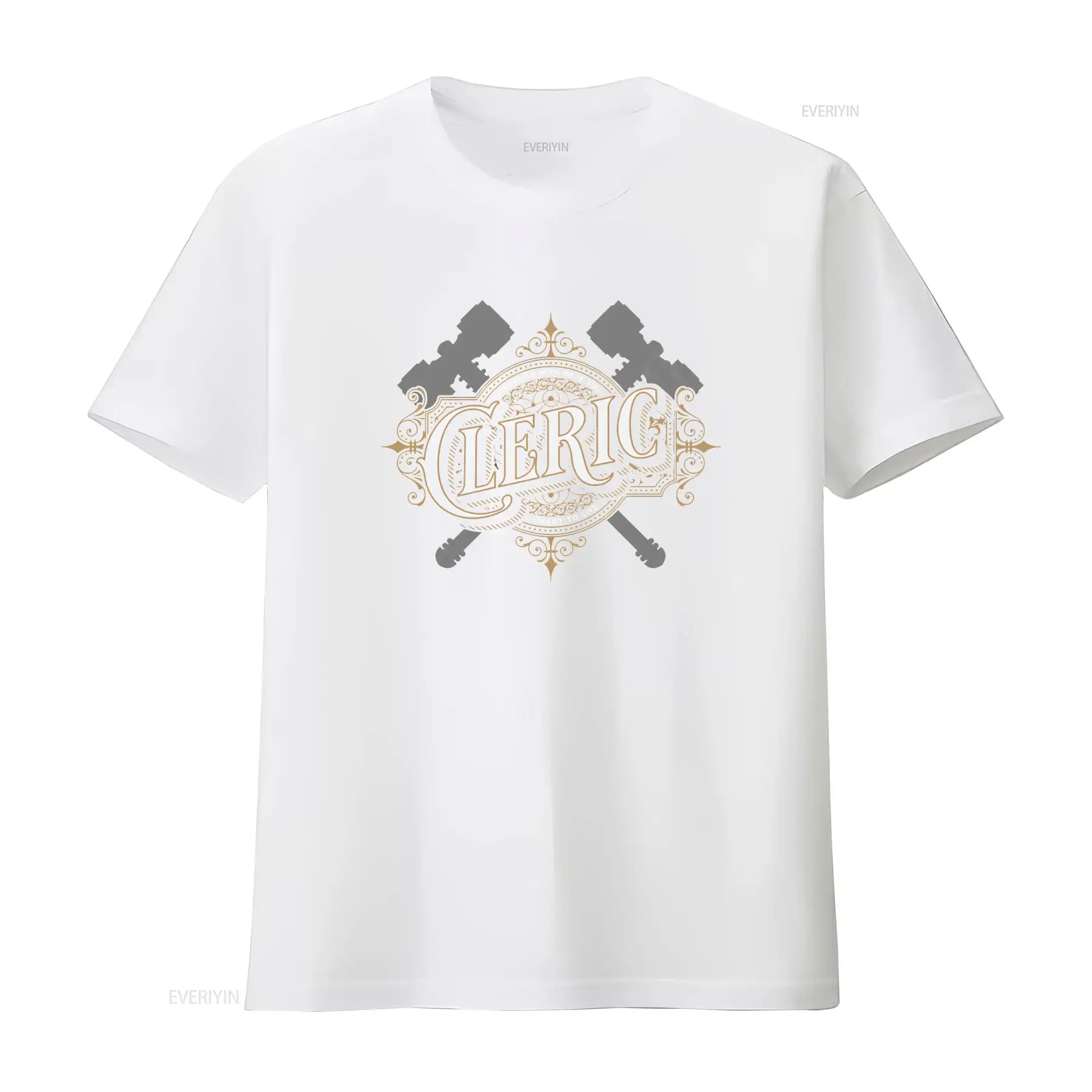 DnD Cleric Tişört Oyuncular iç - Vintage Fashion Font incelemesi ve fiyatı