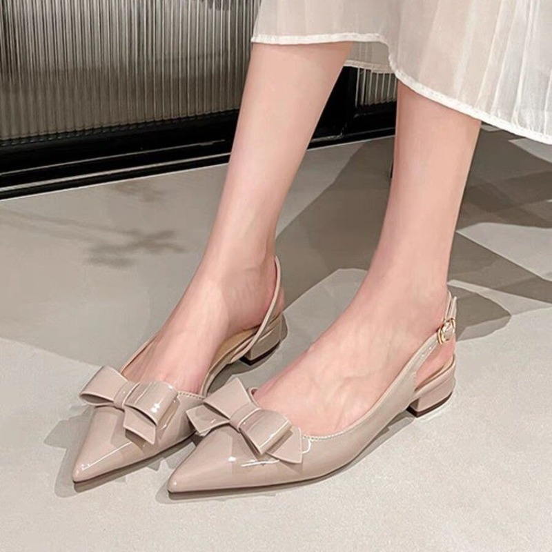Bow Gentle Orta Topuklu Baotou - Vintage Fashion Heels incelemesi ve fiyatı