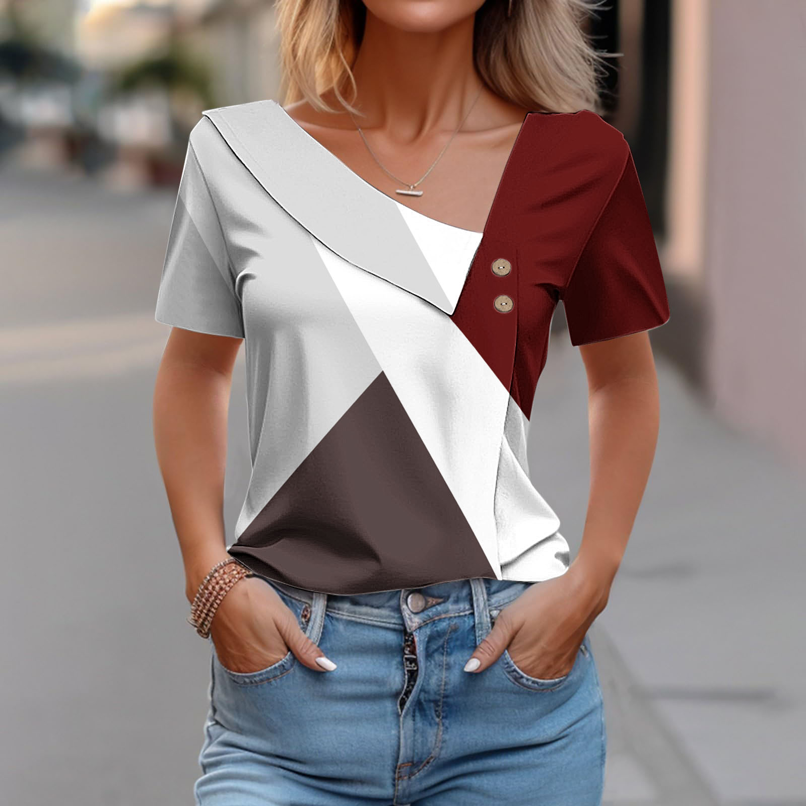 Moda kısa kollu kadın T Shirt  - Tie Dye Shirt Vintage incelemesi ve fiyatı