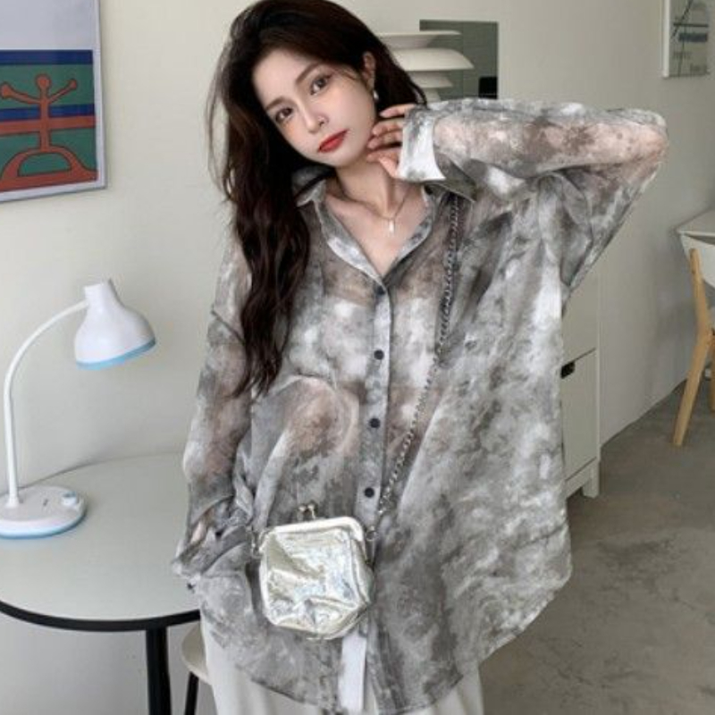 Batik Gömlek Kadın Gevşek Güne - Tie Dye Shirt Vintage incelemesi ve fiyatı