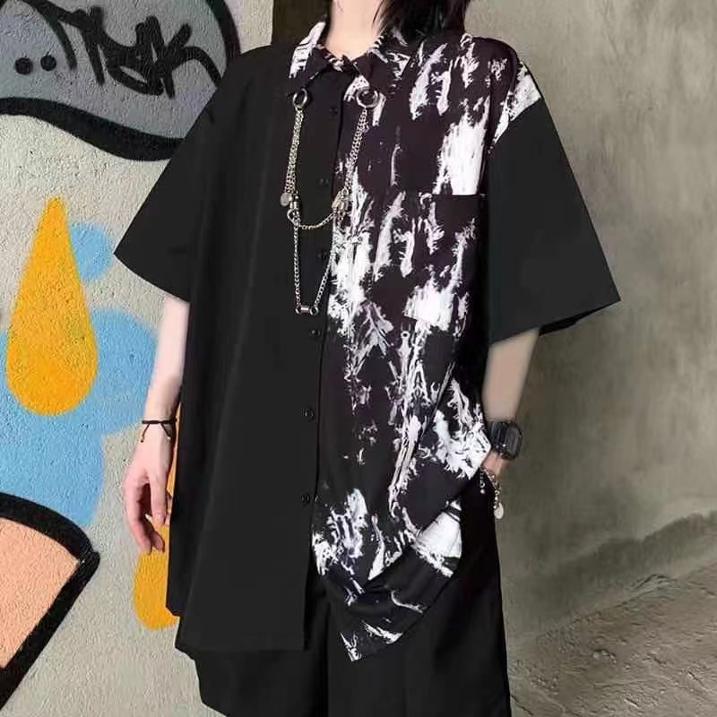 Awear Techwear erkek yaz Suit  - Tie Dye Shirt Vintage incelemesi ve fiyatı