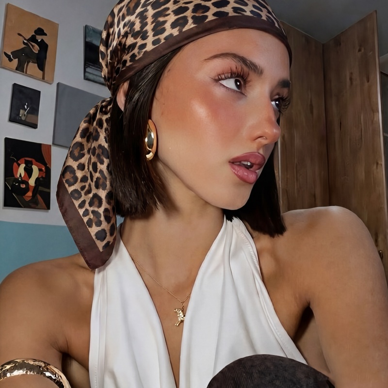 Vintage Kare İpek Eşarp Leopar - Vintage Fashion Hijab incelemesi ve fiyatı