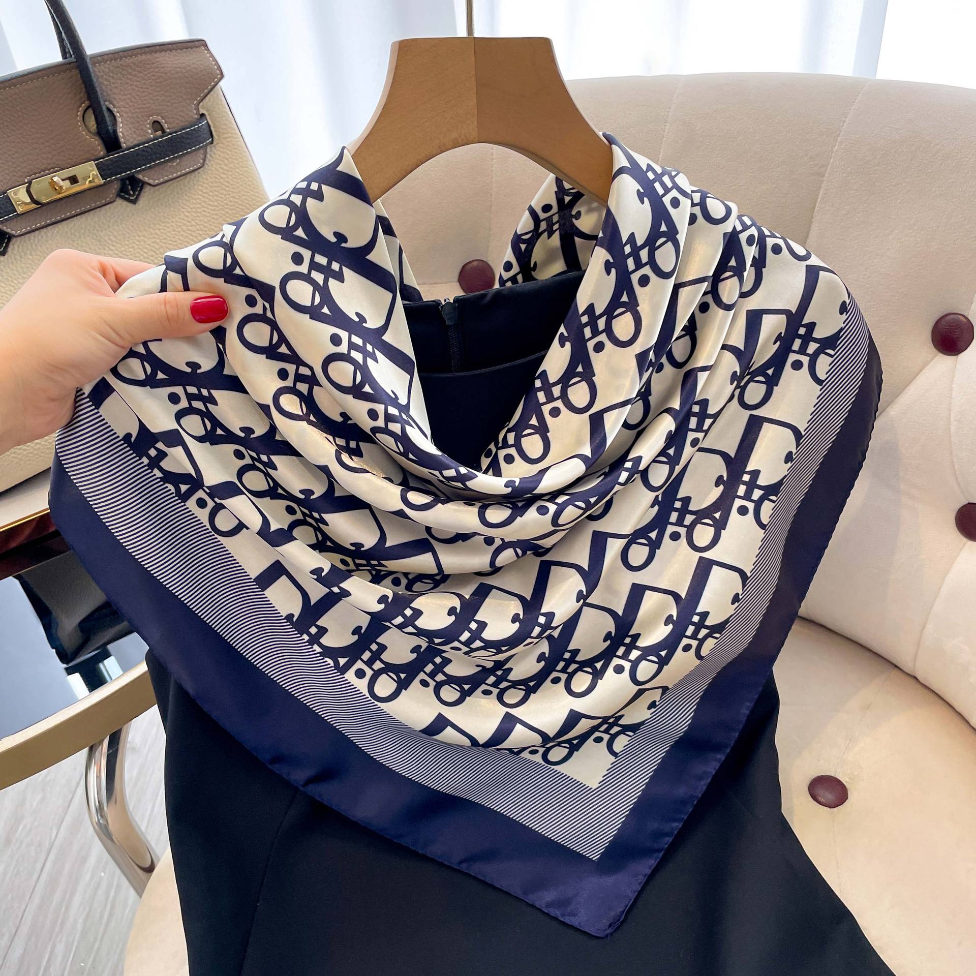 1 adet 90cm bayan ipek eşarp V - Vintage Fashion Hijab incelemesi ve fiyatı