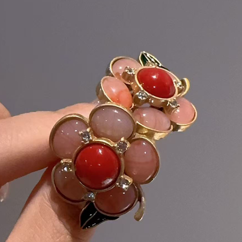 Vintage Doğal Taş Pembe Çiçek  - Vintage Fashion Photographers incelemesi ve fiyatı