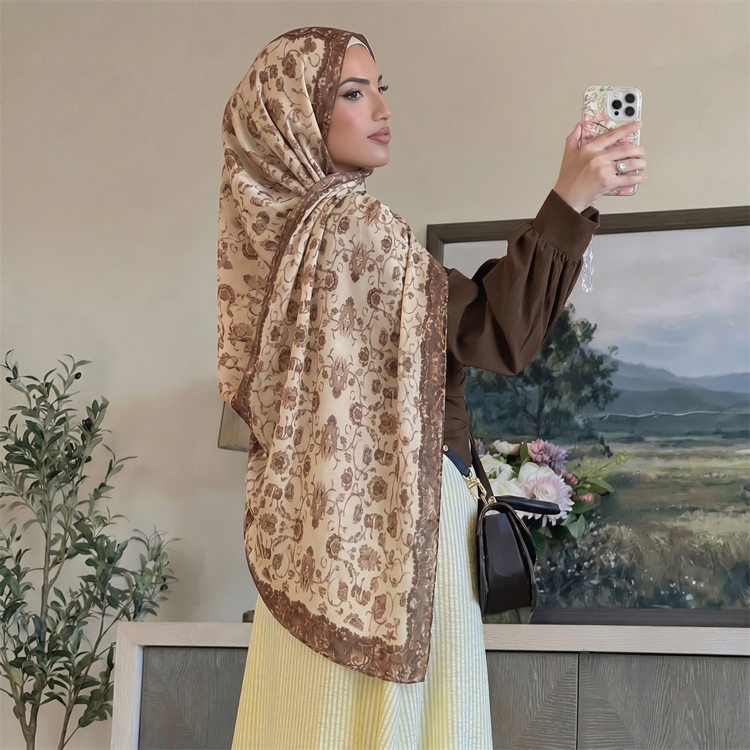 Vintage Çiçek Baskılı Hicab Yu - Vintage Fashion Hijab incelemesi ve fiyatı